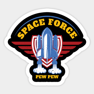 Space Force Pew Pew Sticker